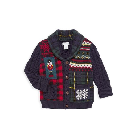 Polo Ralph Lauren Baby Holiday Sweater with Nutcracker Patch Size 9M/12M - Picture 1 of 6